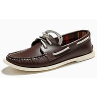 Boat shoes, British casual men's shoes, trendy low-top leather shoes, Korean version breathable lazy shoes, brown color